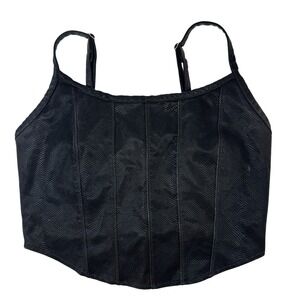 Y2K Kirious Snakeskin Corset Black Crop Top Festival Coachella Goth Grunge Party